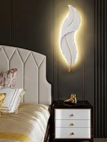 Moderne und minimalist ische Wohnzimmer Wand Schlafzimmer Nachttisch Dekoration Licht Luxus kreative Eingang Wand Feder Wand lampe