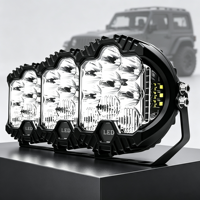 Feux de travail LED JHS Automotive auxiliaires, antibrouillard, tout-terrain, spot, 5/7/9 pouces, ronds, à 3 éclairs latéraux, pour camion, Jeep, SUV, 4x4