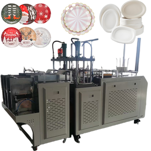 China Automatic Food Cake Papp teller Form maschine Papp teller herstellungs maschine Papp teller Kreisform maschine - Product Image 3
