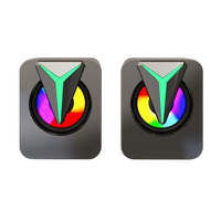 Haut-parleurs de jeu RGB PJT-DSP2325 avec caisson de basses, son stéréo, contrôle du volume pour PC, ordinateur de bureau, joueur
