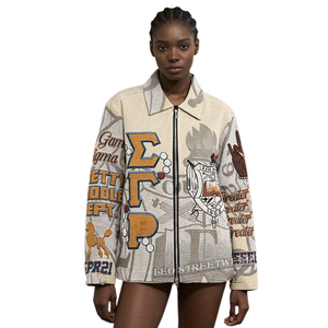 <span class=keywords><strong>Giacca</strong></span> da <span class=keywords><strong>Donna</strong></span> Personalizzata con Tappezzeria, Abbigliamento Sorority Delta Sigma Theta, <span class=keywords><strong>Cardigan</strong></span> Jacquard Tessuto, <span class=keywords><strong>Giacca</strong></span> con Sequenze di Lettere Greche - Product Image 3