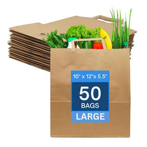 <span class=keywords><strong>Precio</strong></span> de fábrica Restaurante Marrón Moda para llevar Sándwich Comestibles Pastel Embalaje Sos Kraft Bolsas de papel marrones grandes con asas - Product Image 1