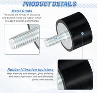 Supports anti-vibrations en caoutchouc M6 M8 M12 pour moteur de machine, pompe, amortisseur de vibrations, pieds de fixation