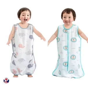 Été réglable 30% coton 70% fibre de bambou sac de couchage pour bébé sac de couchage bébé bambou sac de couchage bébé Sacca nanna