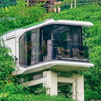 Casa Cápsula de lujo de acero prefabricada moderna para uso en hoteles y parques