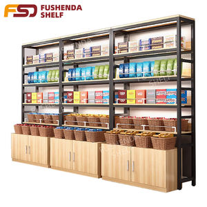 케이크 및 빵 디스플레이를위한 빵집 슈퍼마켓 랙을위한 맞춤형 목재 디스플레이 캐비닛 및 쇼케이스 - Product Image 4