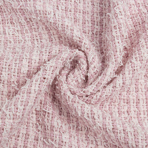 Thời Trang Tweed Vải Cổ 100% <span class=keywords><strong>Polyester</strong></span> Sợi Nhuộm Dệt Tweed Vải Cho Phụ Nữ Áo Khoác May Mặc - Product Image 4