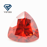 3*3-12*12Mm Oranye/Oranye Merah Triliun Potong Kubik Zirkonia Batu Permata Longgar Sintetis Brilian Dipotong Triliun Bentuk CZ Batu Zirkon