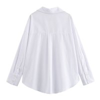 PB&ZA Blouses Chic de Printemps 2024 pour Femme, Nouveaux Hauts Vintage Décontractés à Manches Longues en Coton et Polyester