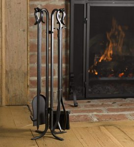Pour ensemble d'outils de nettoyage de <span class=keywords><strong>cheminée</strong></span> 5 pièces avec support avec pinces à pelle de poker support de brosse ensemble d'outils de <span class=keywords><strong>cheminée</strong></span> - Product Image 4