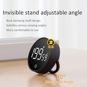Minuteur de cuisine numérique multifonctionnel moderne et écologique, à suspension, avec écran LED tactile et base magnétique - Product Image 3