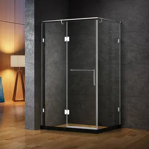 Small Single Cabin Prefabricated Alloy Modular Slide Glass Door Bathroom Stand Prefab Shower Room 90*90mm