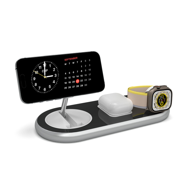 15W 3 in 1 Magnetic Wireless Charger Stand for iPhone 12 13 Pro Max for iPhone Watch Fast Charging Dock Station for Airpods Pro