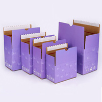 Boîte postale pliable personnalisée en carton ondulé Boîte postale d'expédition auto-adhésive à fermeture éclair Boîte postale