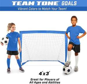 Porte da Calcio Portatili per Bambini - <span class=keywords><strong>13</strong></span> Opzioni di Colore - Scegli 4 X 3 ft o 6 X 4 ft - Reti Pop-up Team Tone per Cortile - Product Image 6
