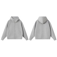 Sweat à capuche zippé pour homme, coupe oversize, col montant, épaules tombantes, 400 g/m², personnalisable avec logo, style streetwear, avec poches