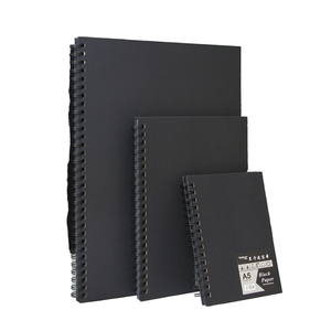 8K Phác Thảo Cổ Đơn Giản Sinh Viên Vẽ Cuốn Sách Dày Thẻ Đen A5 Lật-up Xoắn Ốc Máy Tính Xách Tay A5/A4 Phác Thảo Giấy Xoắn Ốc Quà Tặng - Product Image 1