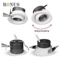 Armoire de magasin 1W Anti Glare Spot Dimmable Down Light COB 3W Mini LED Downlight