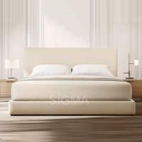 Ensemble de meubles de chambre à coucher de luxe en bois massif artisanal, design moderne, cadre en chêne, taille personnalisée, couleur personnalisée