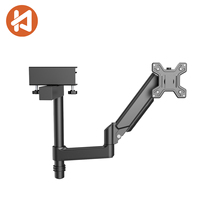 Support d'écran en acier à ressort à gaz inversé KHCOOHOO, bras simple, 13-32 pouces, capacité 9 kg, VESA 75/100, rotation à 360 degrés, en stock