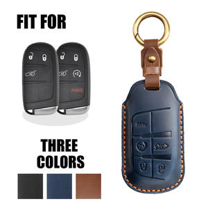 Nueva Funda para Llaves Vintage, Apta para Jeep Compass Commander, Bolsa para Llaves de Cuero Genuino Hecha a Mano por Noki - Product Image 1