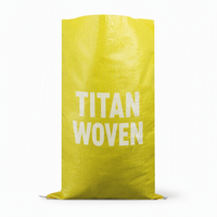 Sacs tissés en PP jaunes de 25 kg pour l'agriculture, sacs d'emballage en plastique, sacs pour aliments et céréales, sacs à riz, impression personnalisée, vente en gros