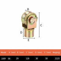 Roulette pivotante à 360° pour porte coulissante, roulement double, plaqué couleur, multi-spécifications, galet de guidage