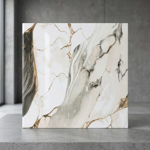 Baldosas digitales de cerámica de 40x40cm con aspecto de mármol blanco de lujo, baldosas de porcelana esmaltada antideslizante, suelos de diseño de interiores de 400x400mm - Product Image 1