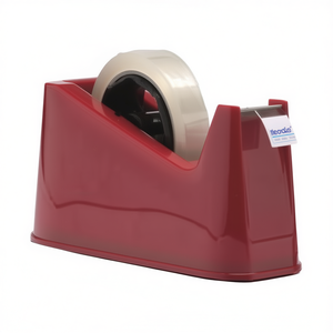 Ttake <b>Tape</b> Dispenser For Adhesive <b>Tape</b> Red <b>Plastic</b> Desktop Holder With Cutter And Stand - Product Image 1