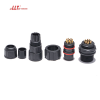 LLT M16 Connecteur étanche 12 Volt Ip67 12 Pins Type de montage sur panneau arrière électrique avec prise et prise