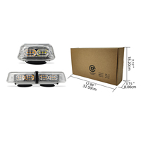 36 feux de signalisation clignotants à LED, 12-24V, couleur ambre. Base magnétique puissante. LED haute luminosité, lumière de sécurité d'avertissement d'urgence.