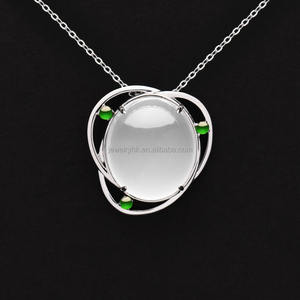 Collar de Jadeíta 5A Qingyabailu Feicui para Mujer, Transparente como el Hielo, Elegante, de Alta Calidad, Verde Imperial, Tipo Hielo, Clásico - Product Image 1