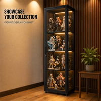 Vitrine pour salon, meuble de rangement avec porte en verre, armoire haute pour chambre à coucher