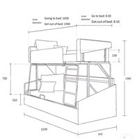 Estructura de Sofá Cama de Doble Capa para Sala de Estar, Muebles de Sofá para Apartamento, Estructura de Hierro, Cama Plegable y Reversible, Cama Funcional