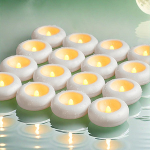 Nến nổi Pin giả hoạt động <span class=keywords><strong>LED</strong></span> Đài phun nước Flameless nến nhựa trong bình trang trí nước - Product Image 3