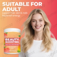 Poudre de peptides de collagène multi-sources sans OGM, nourrie à l'herbe, avec biotine, vitamine C et acide hyaluronique pour l'éclaircissement de la peau (OEM/ODM)