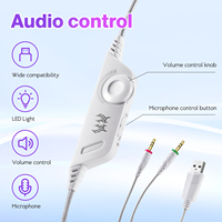 Casque de jeu tendance supra-auriculaire avec microphone, suppression du bruit ENC, filaire, étanche IPX-2, fréquence 20Hz-20kHz