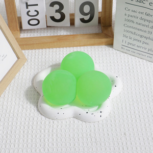 Pelota de descompresión de maltosa con polvo de oro explosivo, de rebote lento, para amasar, musical, de moda, verde, para levantar, antiestrés, juguete. - Product Image 6