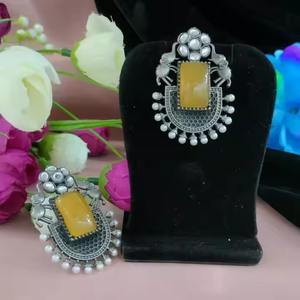 Monalisa <b>Fine</b> Fashion <b>Stud</b> <b>Earrings</b> High Quality Design Inspired by Majesty Elephant Green Coloured Stone Accessory Accessories - Product Image 3