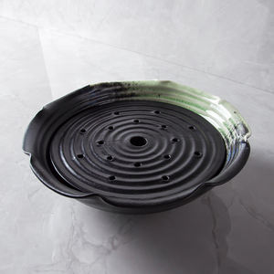 Plateau irrégulier en grès musculaire, assiette de Style rétro pour <span class=keywords><strong>Restaurant</strong></span>, effets spéciaux japonais, Conception artistique, glace sèche - Product Image 1