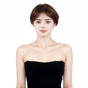 Perruque brune <span class=keywords><strong>courte</strong></span> pour femmes Perruque de cheveux synthétiques de haute qualité <span class=keywords><strong>avec</strong></span> une <span class=keywords><strong>frange</strong></span> soignée idéale pour le relooking quotidien de style professionnel - Product Image 1