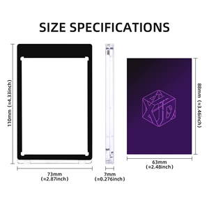 Porte-cartes magnétique personnalisé 35pt avec bordure noire UV, porte-cartes transparent en plastique à un bouton, porte-cartes couleur One Touch - Product Image 6