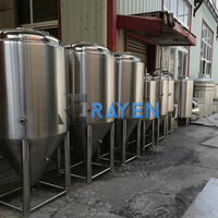 Réservoir de bière de 500L 1000L, cuve de fermentation de vin, fond conique, brassage brillant, réservoir de fermentation de bière de 5BBL 10BBL