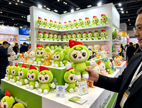 Boneka Karakter Hijau Lembut dan Empuk untuk Hadiah Promosi, Boneka Plush Custom