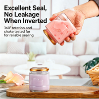 Pot en verre transparent à nervures verticales de 300 ml, 380 ml, 500 ml avec couvercle à vis en métal, récipient en verre vide gaufré pour le stockage du miel, de la confiture et des aliments