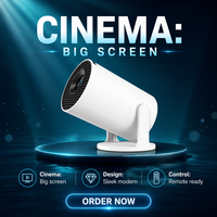 Mini projecteur LED HY300PRO+ 4K avec WiFi, projecteur intelligent portable Android 11 avec applications intégrées pour cinéma maison et chambre