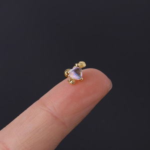 Orecchino a bottone con Piercing alla cartilagine in acciaio inossidabile gioielli <span class=keywords><strong>per</strong></span> ragazze Mini orecchino con Piercing all'orecchio a croce con zirconi <span class=keywords><strong>per</strong></span> le donne - Product Image 6