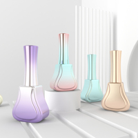 Flacon en verre vide de 12 ml pour vernis à ongles en gel UV, couleur rose, pour colle à ongles