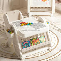 Table d'activités pour enfants VSUCH avec chaise, table de dessin pour l'éducation à domicile, bureau de construction, table pliable pour la peinture au sable des enfants