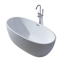 Baignoire autoportante en acrylique massif pour adultes, massage à air, immersion profonde, garantie 5 ans, portable, moderne, pour hôtel (vente en gros)